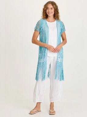 XCVI
CALIX CROCHET FRINGE COVER-UP
 In Mermaid Tail Pigment